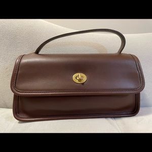 Vintage Coach Mahogany Geometric Clutch Rare HTF 9400